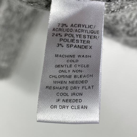 Loft Womens Gray Open Front Knit Chunky Cardigan Sweater Size S Warm Winter Cozy - Picture 6 of 7